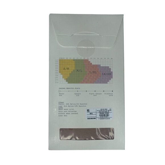 A New Day Sheer Hosiery Pantyhose Size Medium/Large Sand New Light Shine - Picture 2 of 6